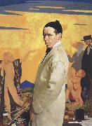 Sir William Orpen Self-Portrait with Sowing New Seed Spain oil painting artist